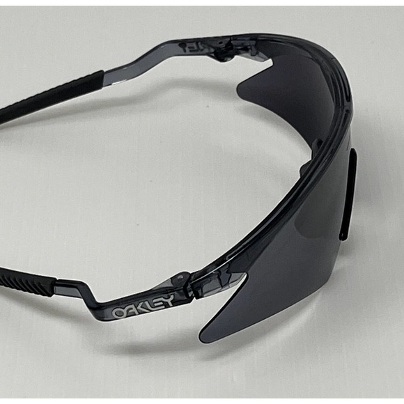 Oakley M Frame Crystal Black Gen 1 Mumba Sunglasses Black Iridium Lens Ear Socks - Picture 2 of 16